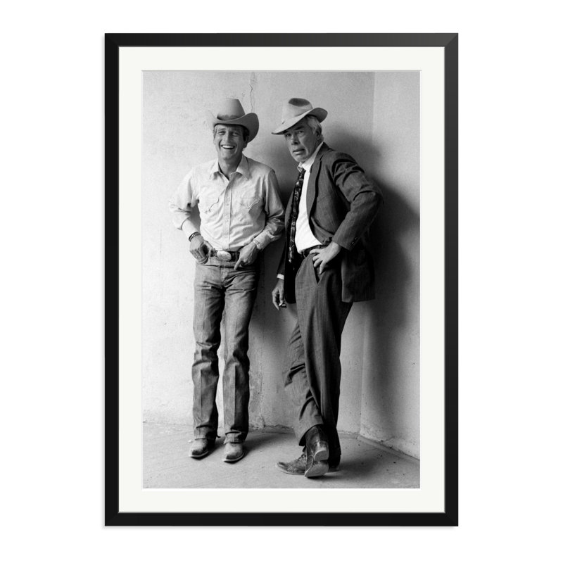 Paul Newman and Lee Marvin, Black, 38" H x 27" W