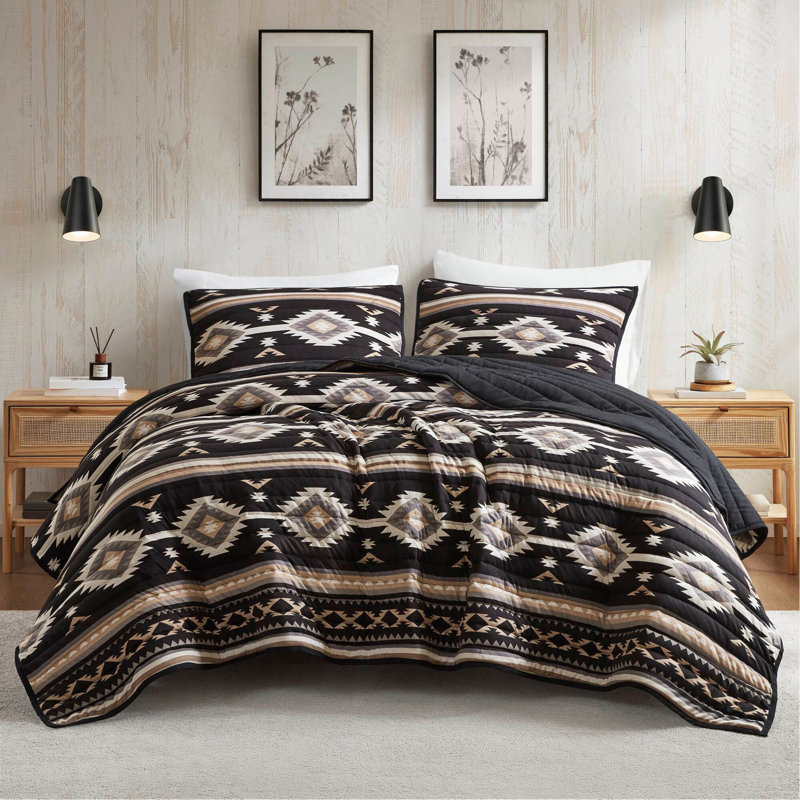Ensemble de courtepointe 3 pièces 3 pièces, King Quilt + 2 Standard Shams
