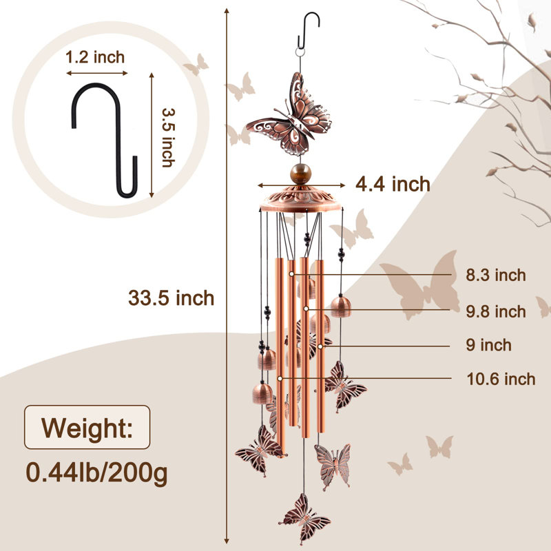 Delmis Metal Insects Wind Chime