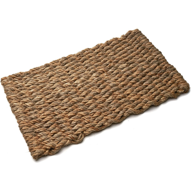  30x17in Jute Doormat Entry Rug