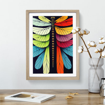 Mindblowing Dragonfly Abstract - Framed Print