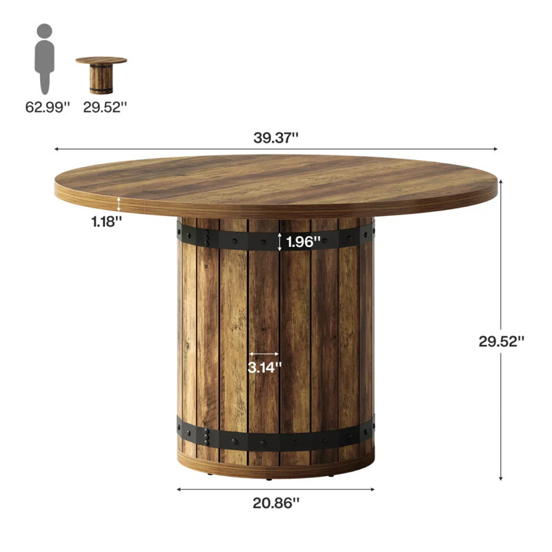 Table basse ronde, table de salle à manger, table de réunion