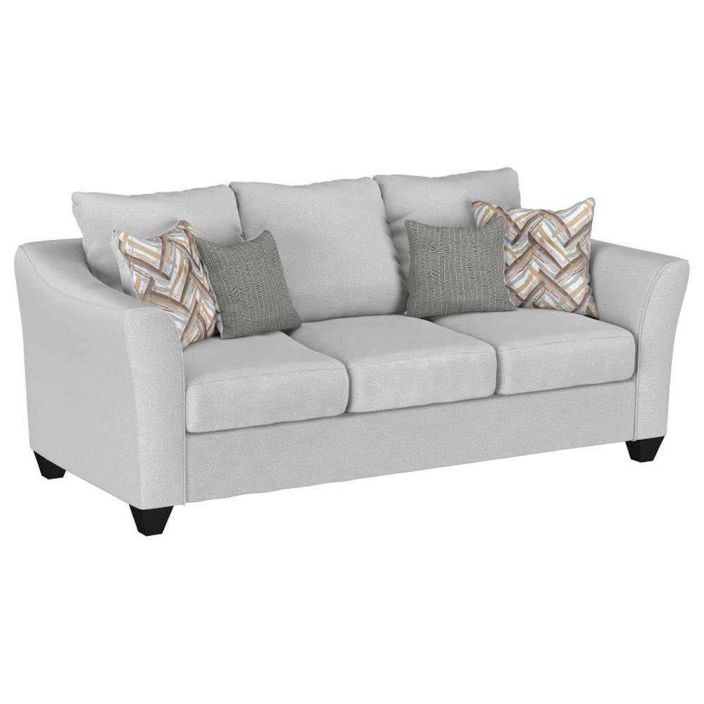 Salizar Upholstered Flared Arm Sofa Charcoal Grey