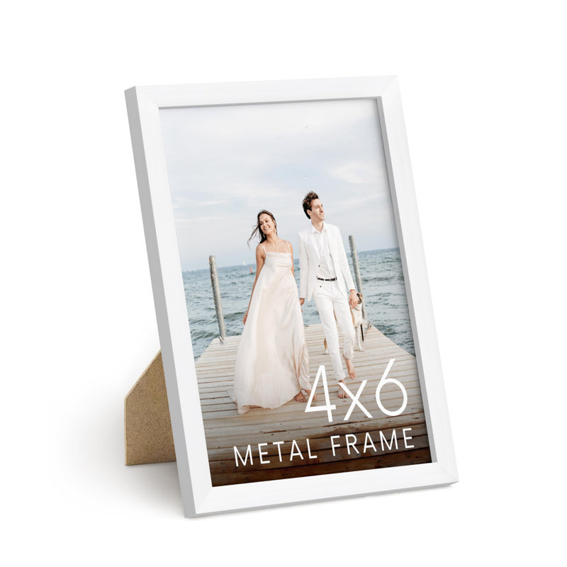 Single Picture Frame, White, 4" W x 6" H