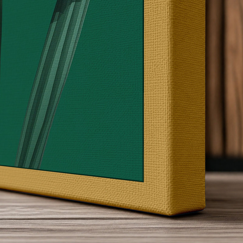 Daffodil Study Botanical - Wrapped Canvas, 30x20 - 76.2 x 50.8 cm, Ochre Border