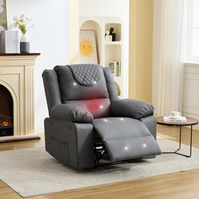 Manual Recliner Chair with Massage & Heat