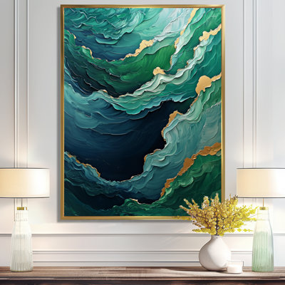 Onaligh Parallel Beach of Abstract Coastal Ink I - Art mural minimaliste