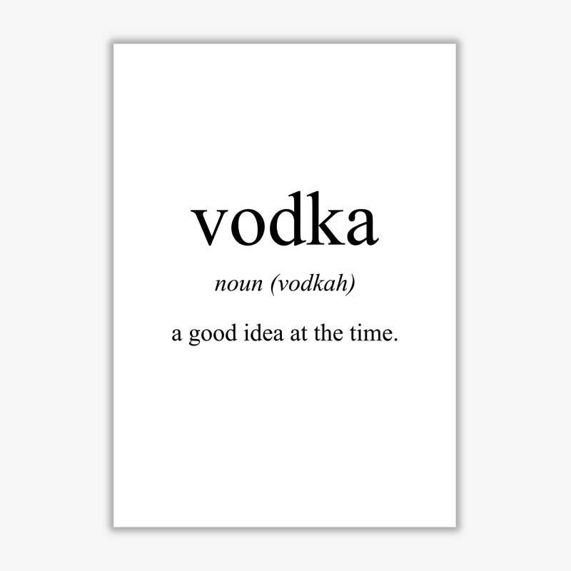 Vodka - Print, No Frame, 30 cm H x 21 cm W x 1 cm D