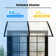 VIVOHOME 77.4'' W x 11'' D Plastic Clear/Black Cover Retractable Door / Window Awning