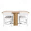 Ensemble de table de salle à manger extensible de 63 pouces Modern Modern