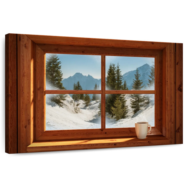 Lilie Winter Window View, 16" H x 24" W