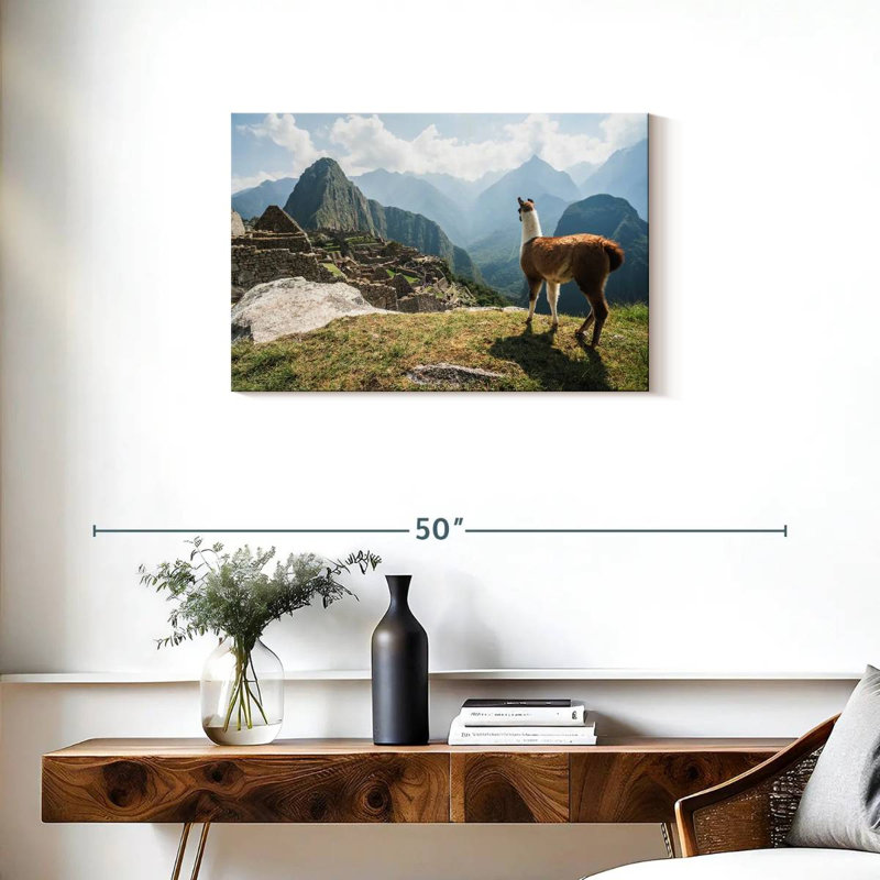 Rama lama et Machu Picchu, H 20 po x l 30 po