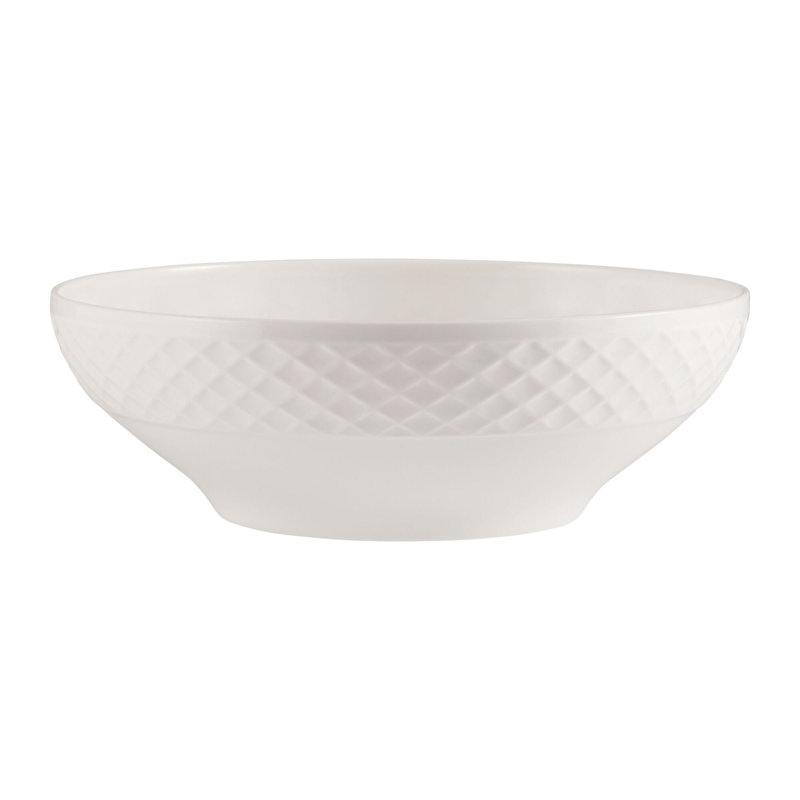 Trellis 9in. Lightweight Chip-Resistant Bone China Serving Bowl
