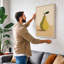 Geometric Pear Mid-Century - Wrapped Canvas-713082876-713082874