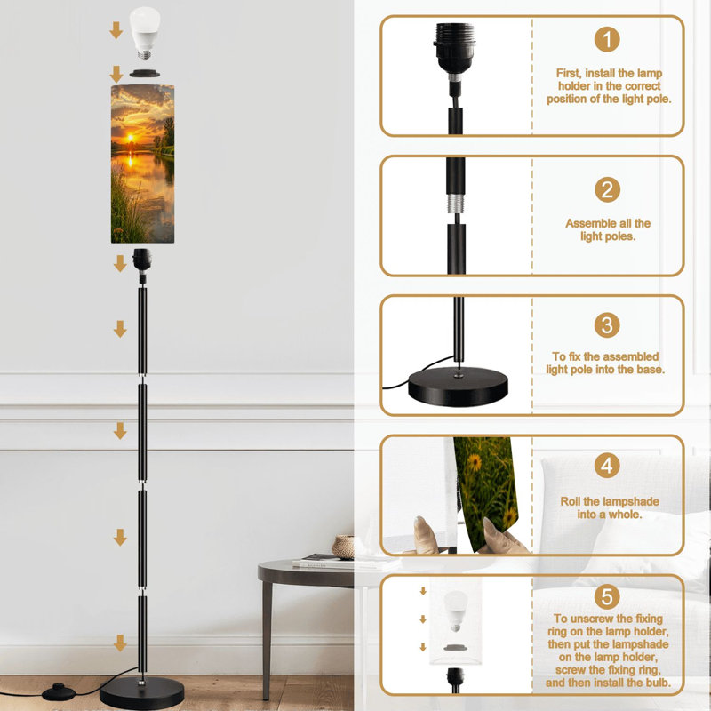Lampe sur pied vibrante Sunset River