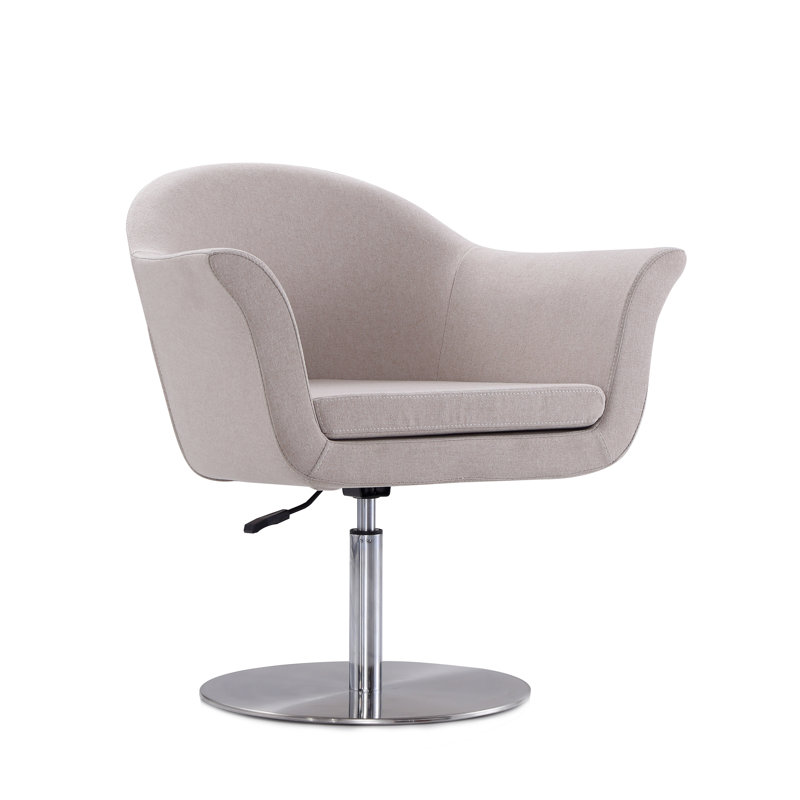 Luttrell Upholstered Swivel Armchair, Barley