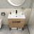 Aintzane 30.01 " W Free Standing Wall Mounted 1 Single Vanity Bathroom Vanity With Ceramic Top