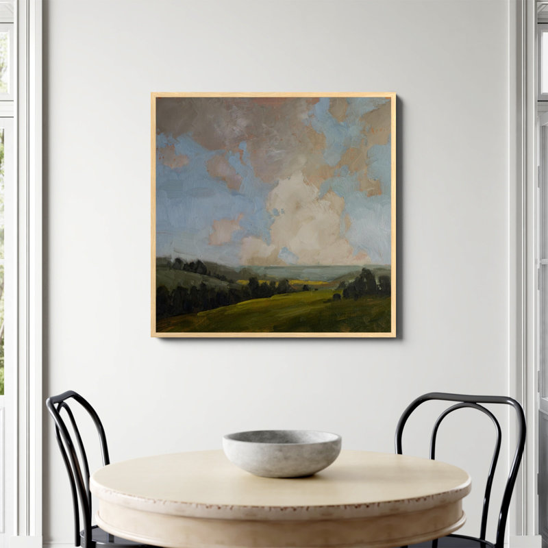 Impression de paysage français par Miss Mustard Seed, Papier avec cadre photo en érable, Non, H 36 po x l 36 po