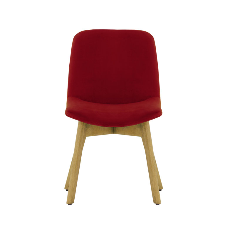 Jada 48cm H Velvet Upholstered Side Chair, Red