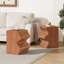 Table d'appoint MGO, ensemble de 2 tables d'appoint rectangulaires d'extérieur, tabourets de jardin décoratifs pour l'intérieur et l'extérieur, table d'appoint, table d'appoint de patio, table de bout gigogne, simili bois naturel