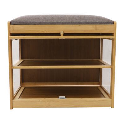 4 Pairs Entryway Shoe Storage Bench