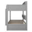 Lit superposé avec rangement et lit gigogne, structure de lit superposé en bois peu encombrante avec tablettes de chevet-156605857-156605859
