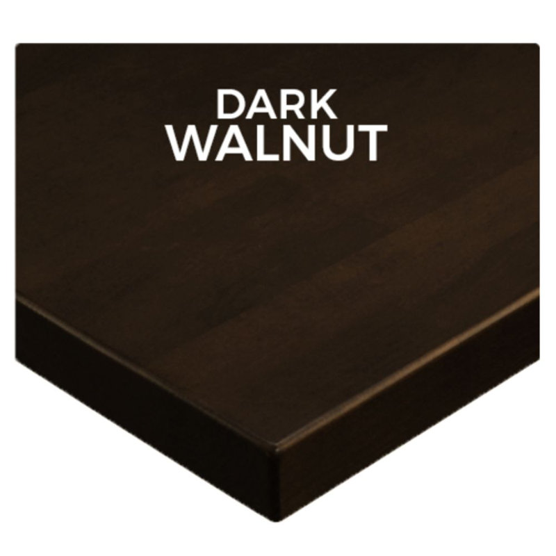 Plateau de table rectangulaire biseauté, Noyer foncé, P 36 po x L 36 po