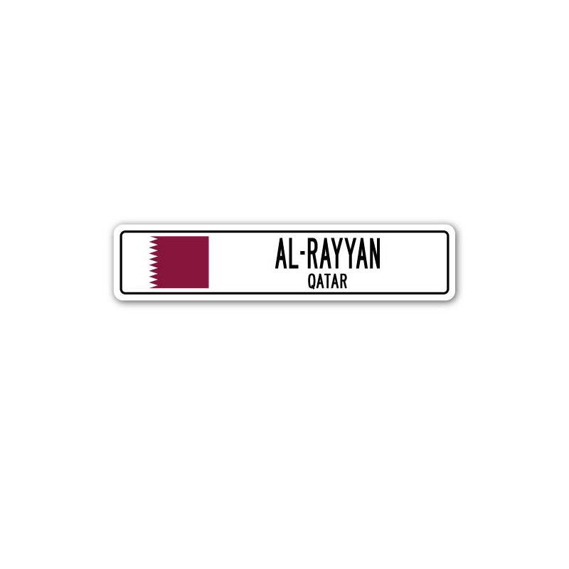 Plaque de rue Beil Al-Rayyan, H 4 po x l 18 po x P 1 po