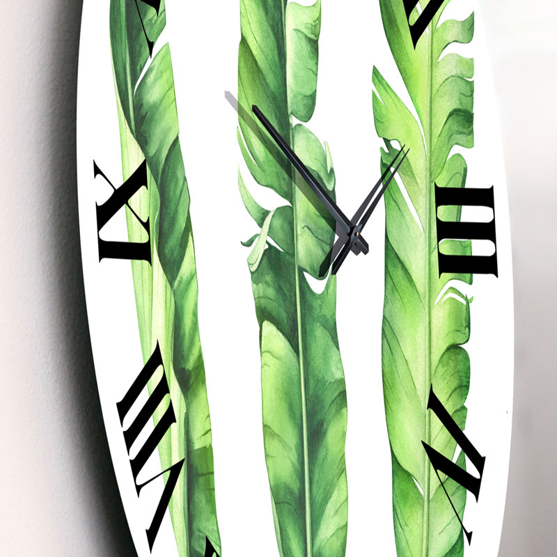 Tropical Banana Leaves - horloge murale, Moyen