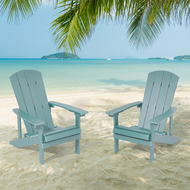 Chaise en plastique Adirondack, Bleu lac