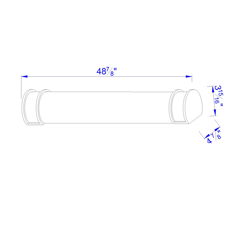 Alizander 2 - Light Bath Bar, Brushed Steel
