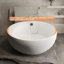43.31"Freestanding Round One-piece Seamless Acrylic Double Bathtub