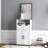 Farmhouse Storage Cabinet, Versatile Double-Door with Adjustable Shelves for Living and Dining Rooms-122650181