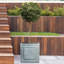 Leaden Grey Lattice Square Planter, Frostproof Outdoor Plant Pot, Vintage Style Flower Box, Square Garden Planter with Drainage Holes-323217408