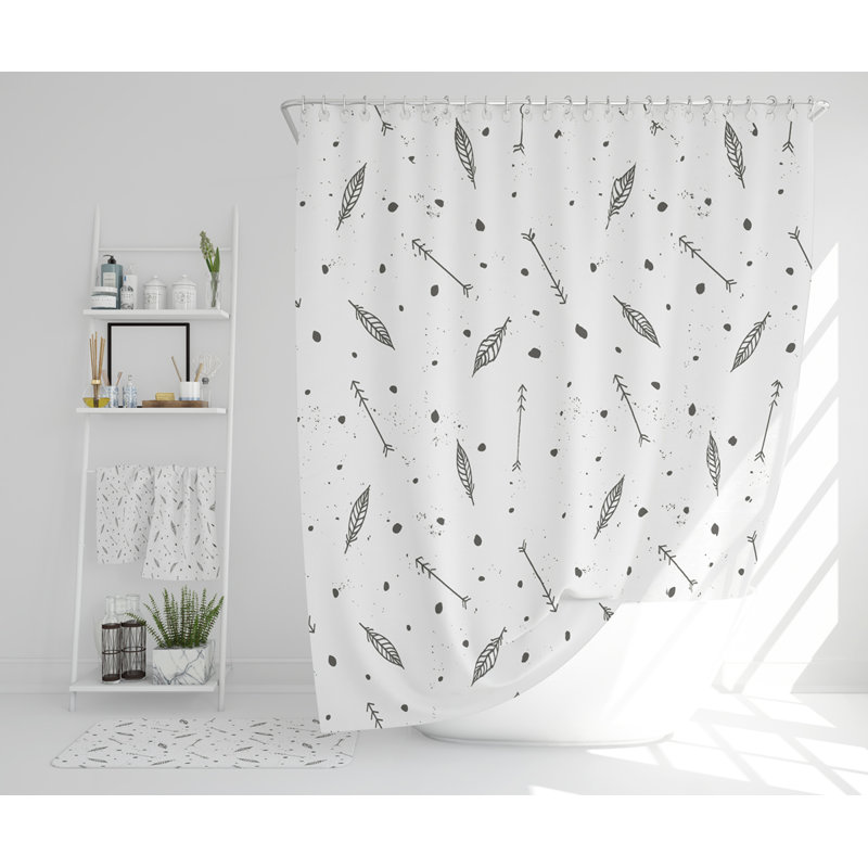 Nelems Polyester Shower Curtain Set