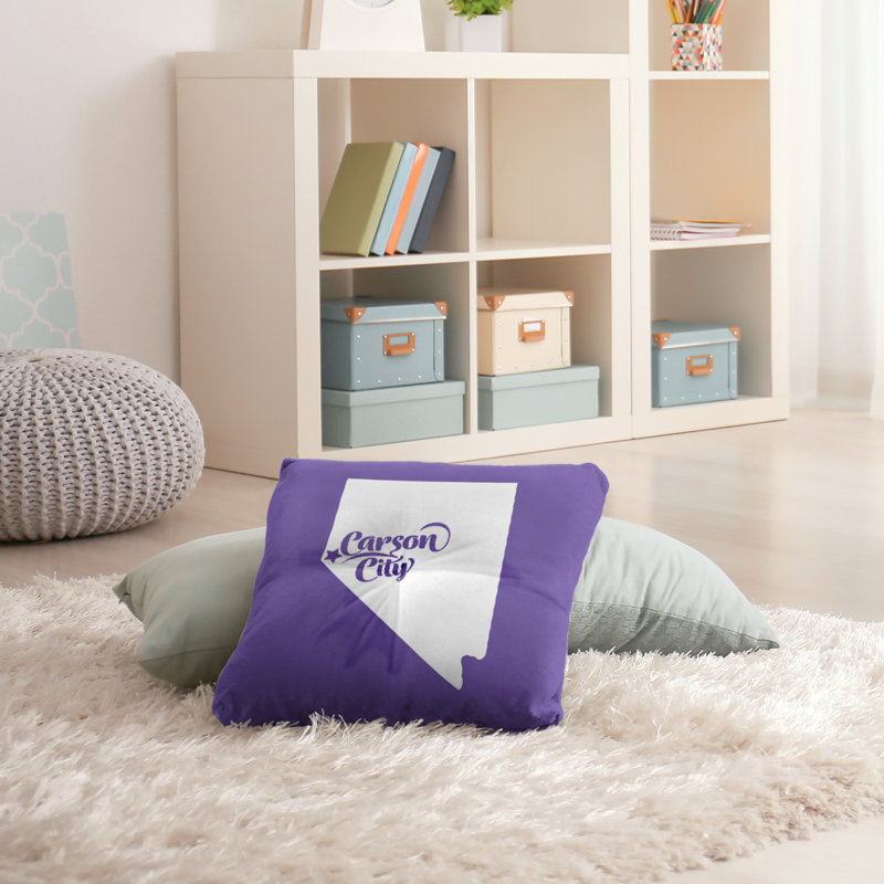 Coussin de sol touffeté nevada, 26 po x 26 po, Mauve, Ville de Carson City