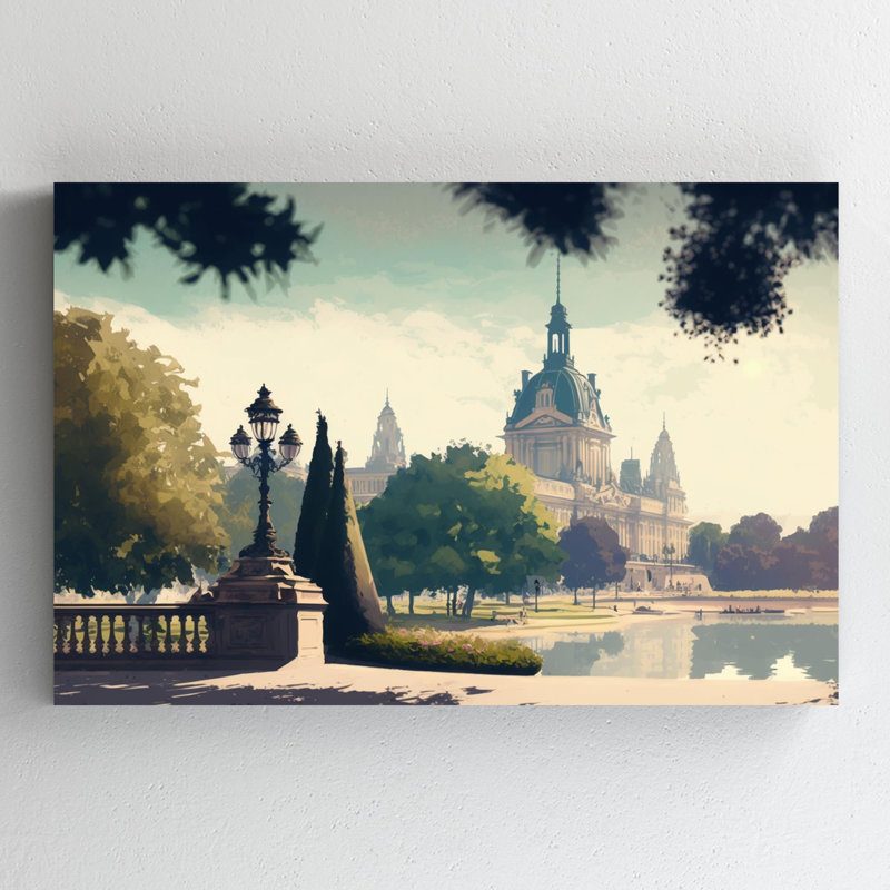 «Clausell Castle In Paris France», impression sur toile, H 16 po x l 20 po x P 1,25 po