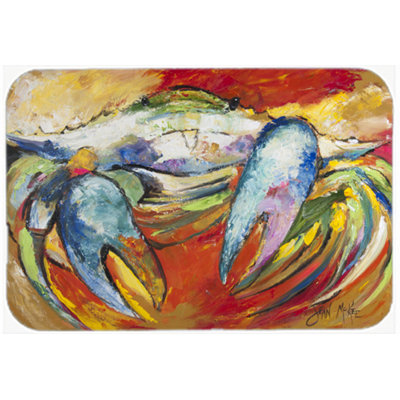 Rectangle Colourful Crab Glass Cutting Board