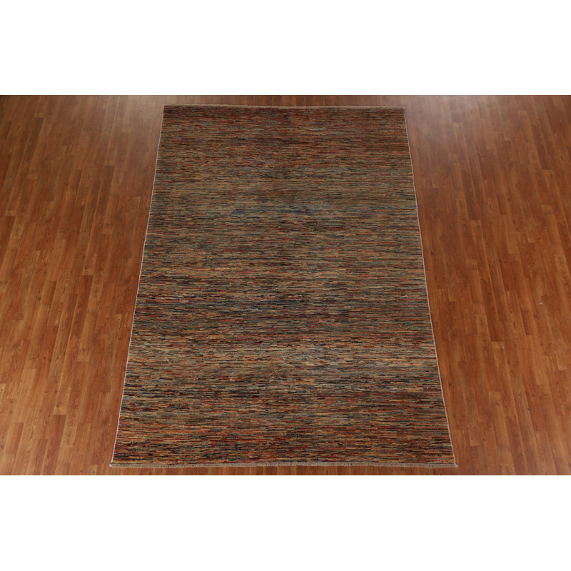 Tapis rayé moderne Gabbeh 7 x 10