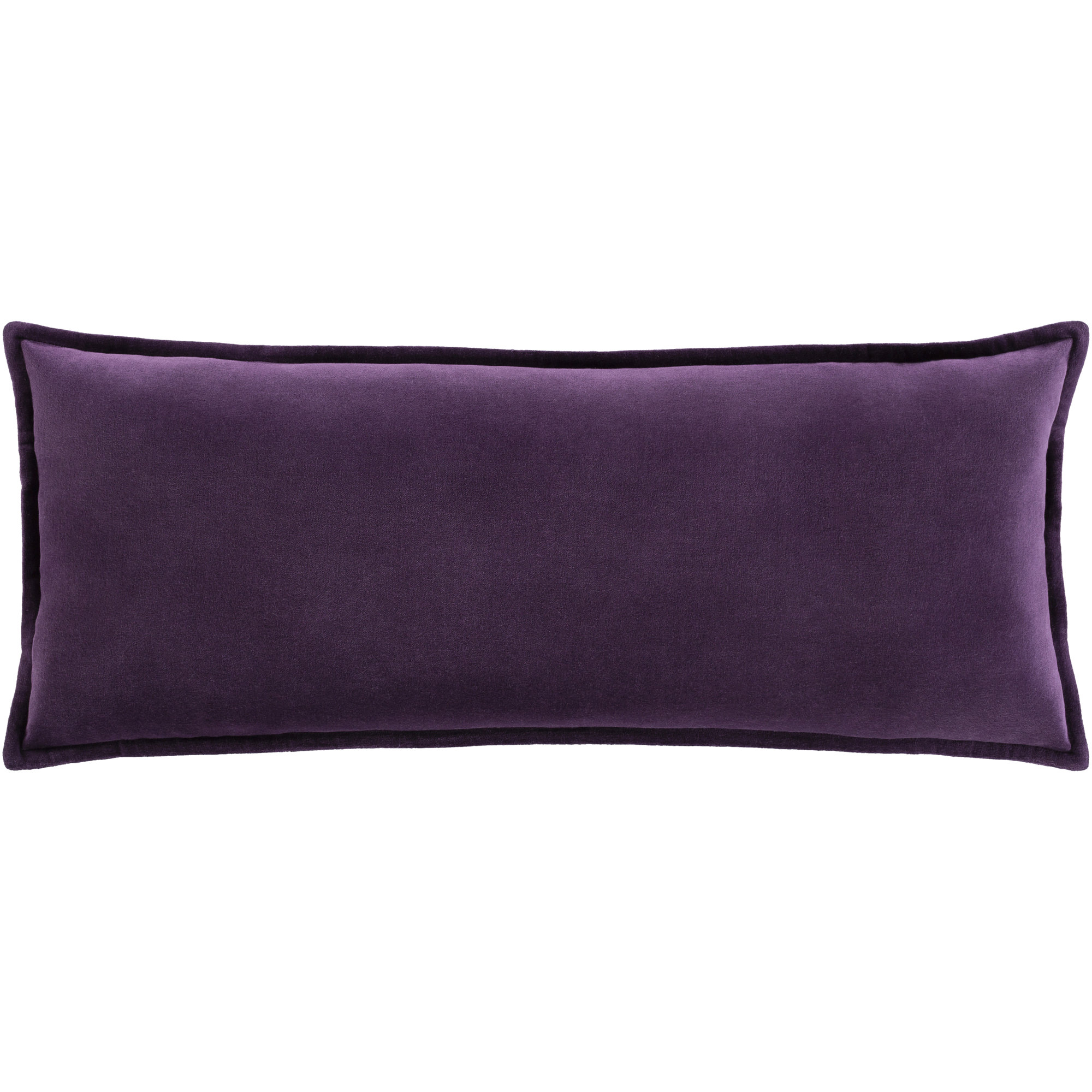Norwin Cotton Throw Pillow, Dark Plum, Pillow Cover Only - No Insert, 12"H x 30"W
