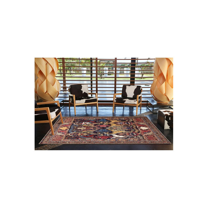 Tapis décoratif à motifs lavable à la machine, Couvre-coussin carré de 3 pi 3 po inclus