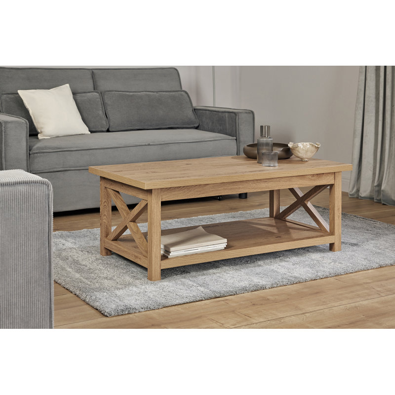 Epping Four Leg Coffee Table with Storage, Montana Oak
