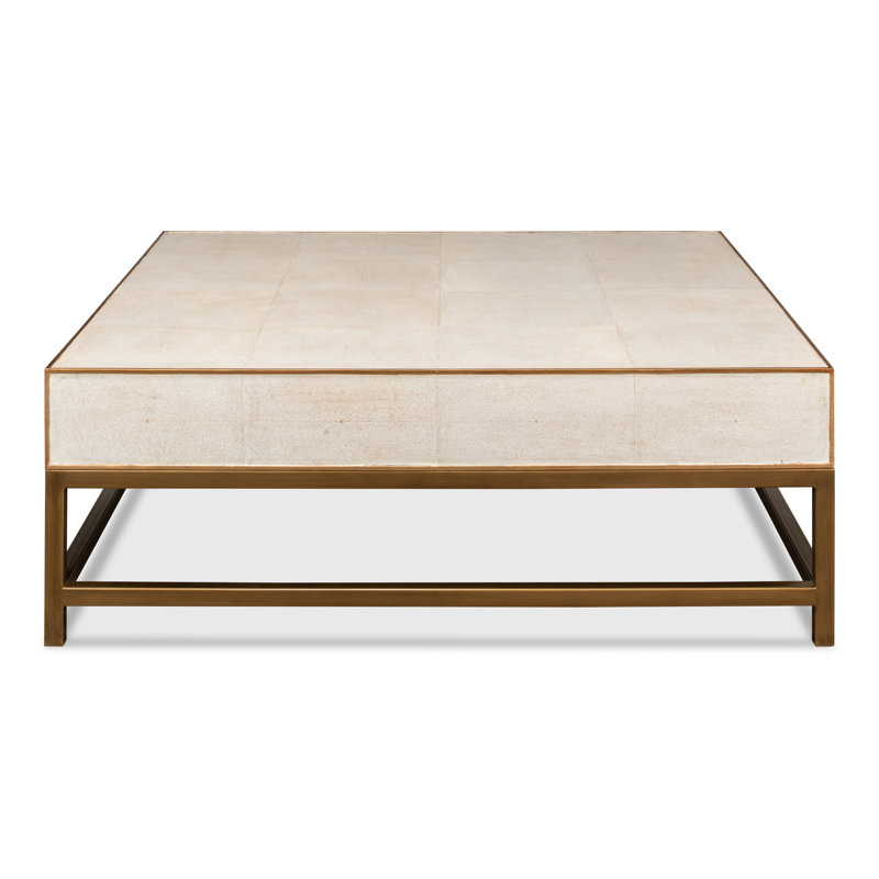 Shagreen Coffee Table, White