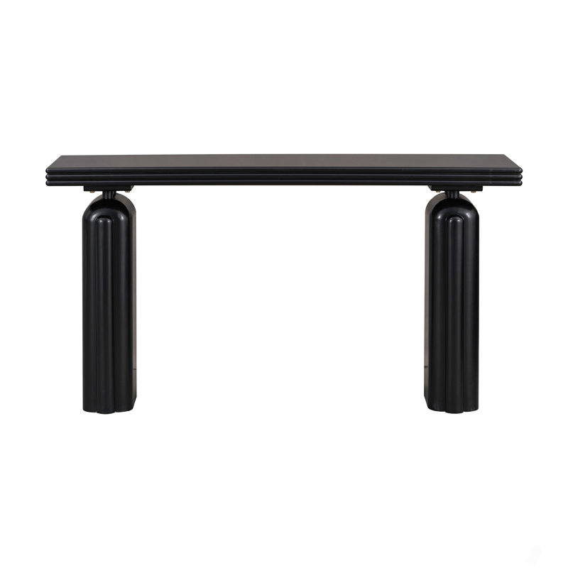 Lowell 60-Inches Long Wood Console Table, Black