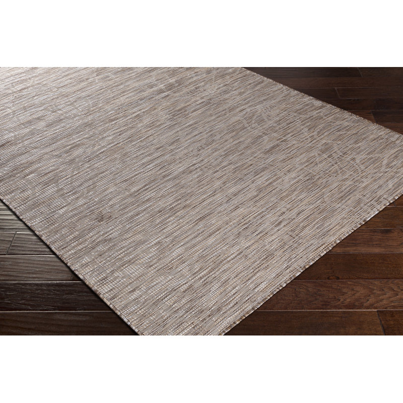 Tapis brun à motif floral Brimberry, Rectangle 2 pi 7 po x 4 pi