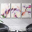 Ensemble de 3 cadres flottants sur toile polaire magenta I-97710432-97710427