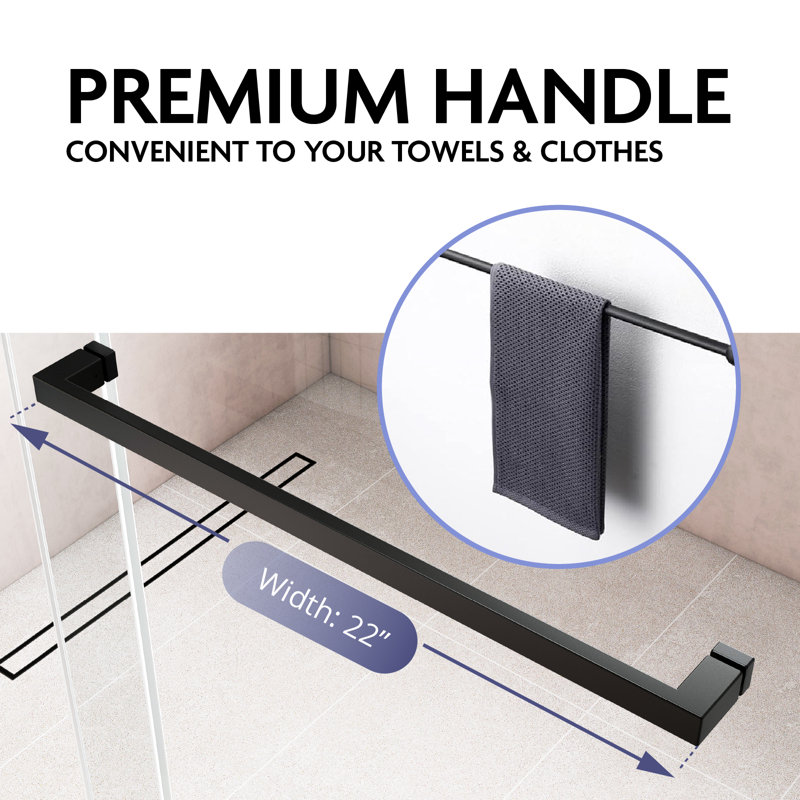 VS 68"– 72" W x 78" H Double Sliding Frameless Soft-Close Glass Shower Door with 3/8" (10 mm) Thick Clear Tempered Glass, Easy-Clean Coating, Stainless Steel Hardware