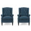 Fauteuil inclinable capitonné en tissu-1736306028