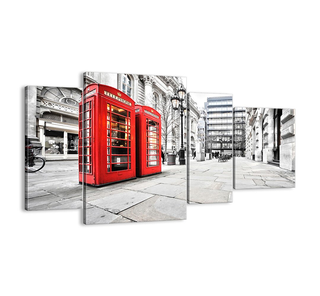 4-tlg. Leinwandbilder-Set - Fotografie â€žWelcome to Londonâ€�