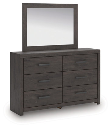 Commode et miroir Prendonea, Noir